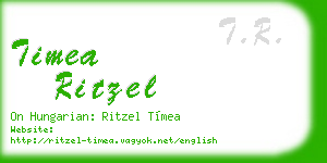 timea ritzel business card